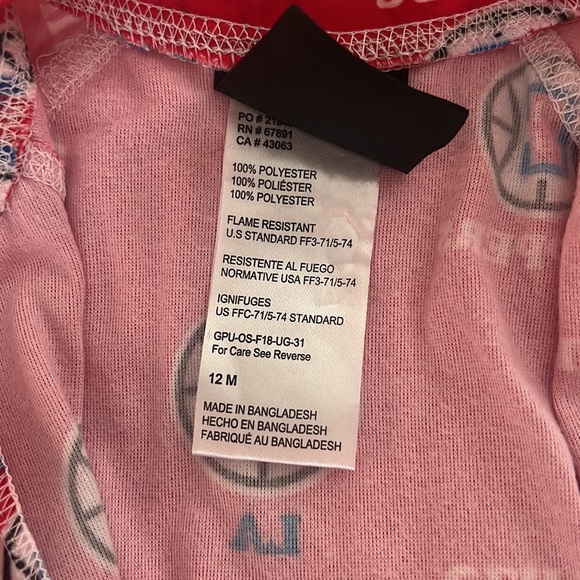 LA Clippers Infant Red Team Raglan Full-Zip Sleeper - Picture 6 of 6